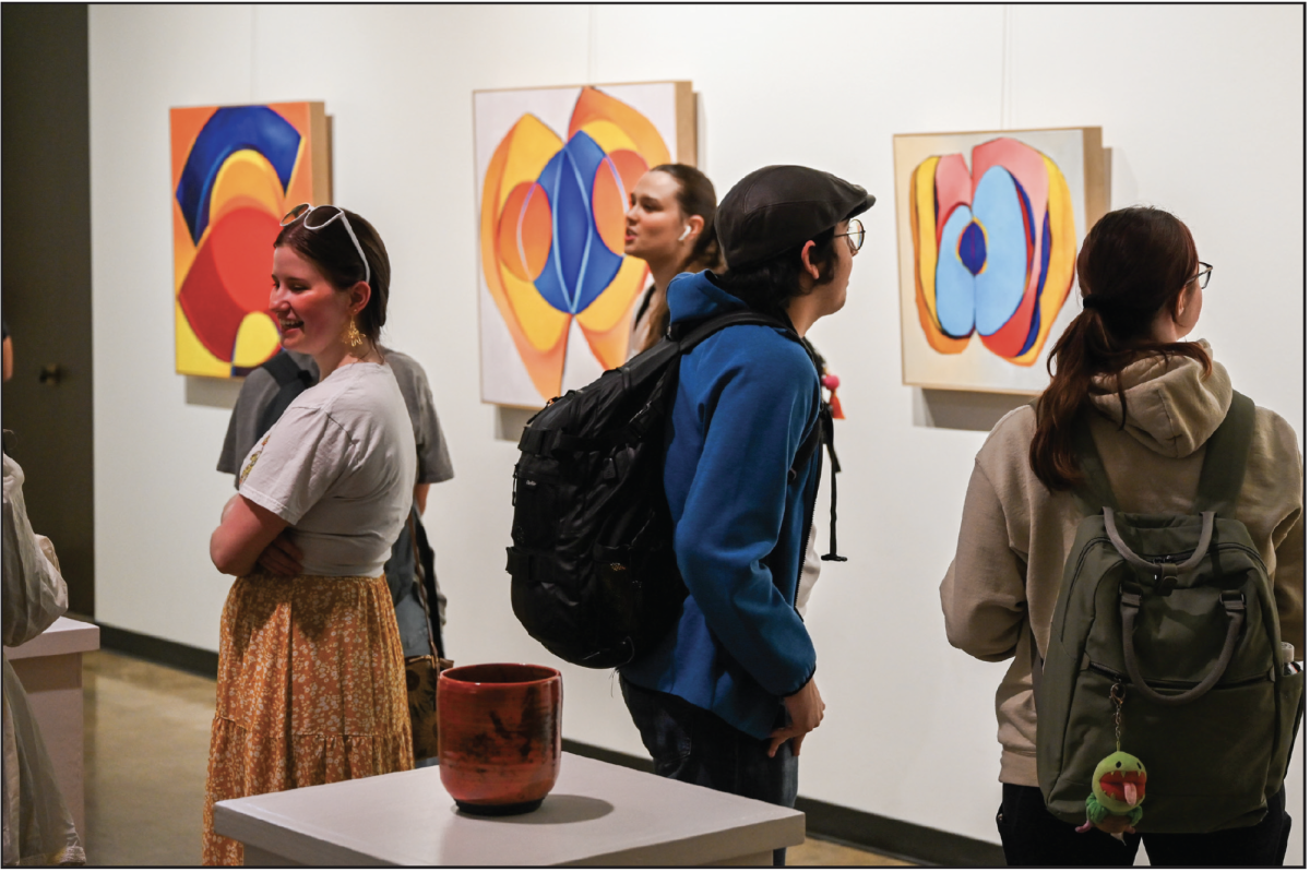 The NE art department opened an exhibition of artist Ralph Tobin’s works. This makeshift gallery is made of a teaching
space the department repurposed into a viewing area for the art. NE Campus is the only campus without an art gallery.